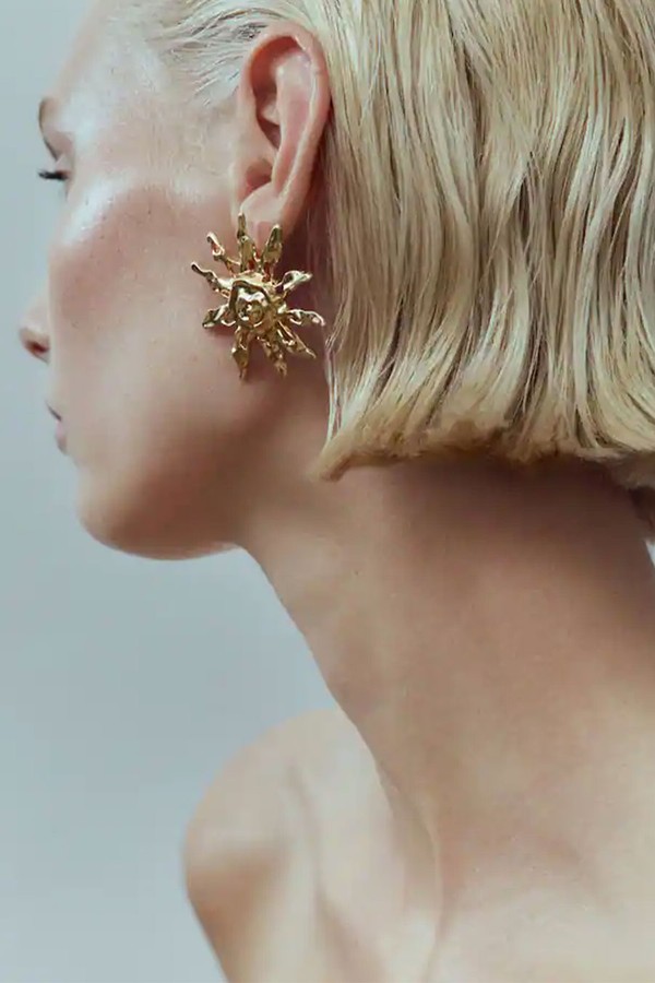 Sun Design Earrings from Mango