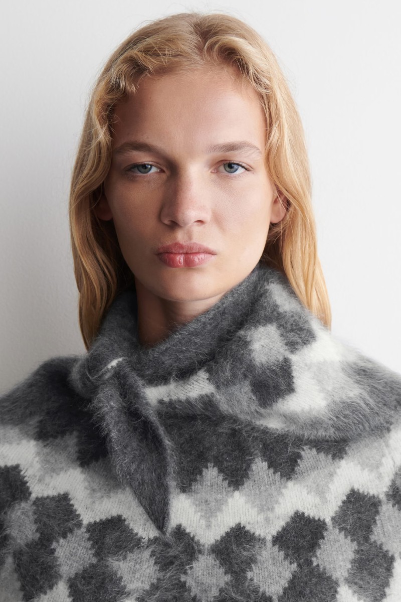 Fair Isle Brushed-Cashmere Scarf