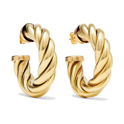 Spira Gold-Tone Hoop Earrings from Laura Lombardi