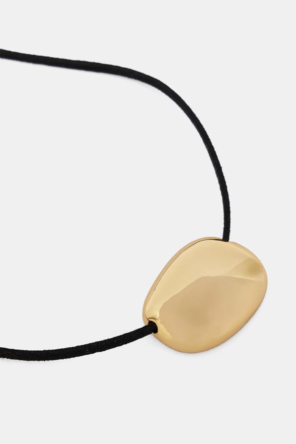 Pebble Pendant Cord Necklace from Hush