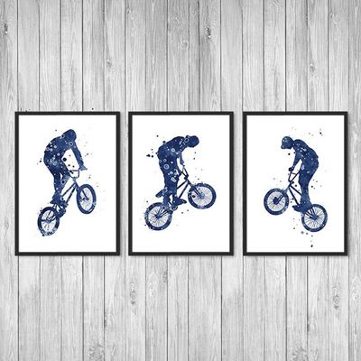 Blue BMX Bike Wall Art from Prints Finds