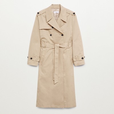 Belt Cotton-Blend Trench from Mango