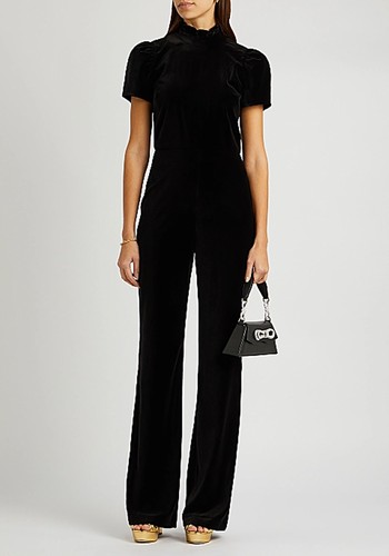 Jorah Velvet Jumpsuit from Alice + Olivia