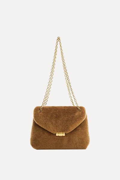 Quilted Fur Effect Bag  from Mango