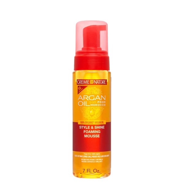 Argan Oil Style & Shine Foaming Mousse from Creme of Nature