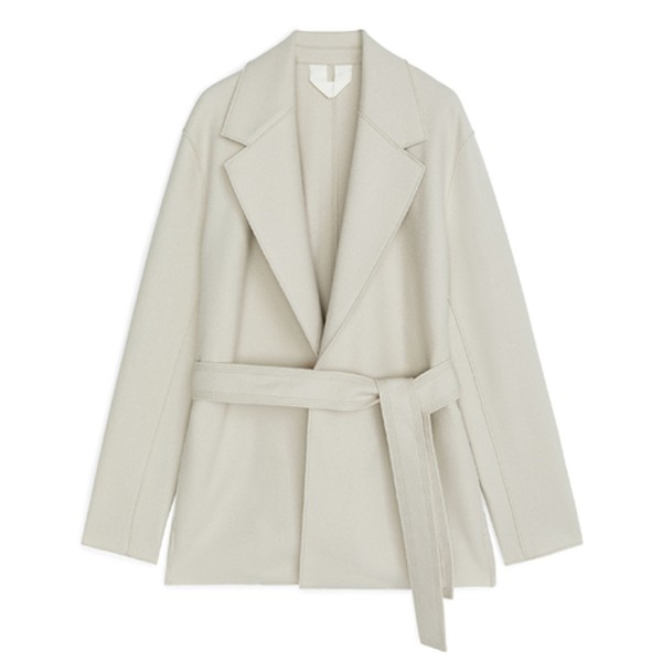 Belted Wool Jersey Jacket from Arket