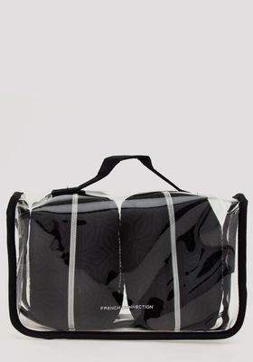 Three Pack Black Puffer Cosmetic Bags