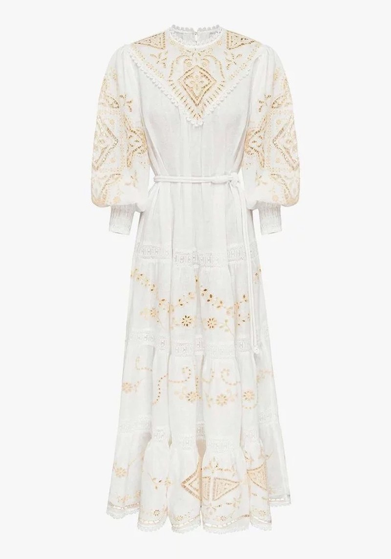 Cecilia Embroidered Midi Dress from Alemais