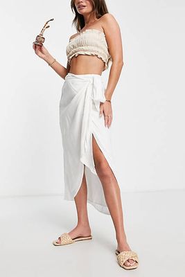 Sarong Wrap Midi Skirt from ASOS Design