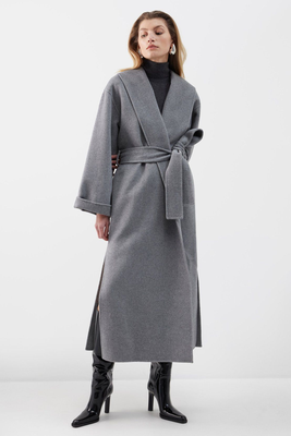 Trullem Double-Faced Wool Wrap Coat