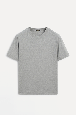 Crew Neck Cotton Boyfriend T-Shirt from Massimo Dutti
