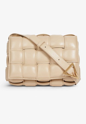 Cassette Padded Intrecciato Leather Shoulder Bag from Bottega Veneta