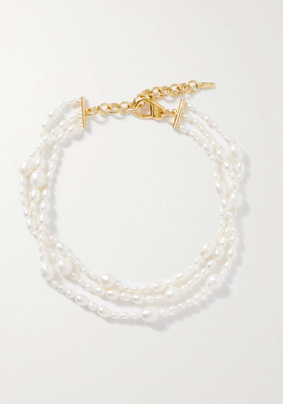 Rosie Gold-Plated Pearl Necklace from Martha Calvo