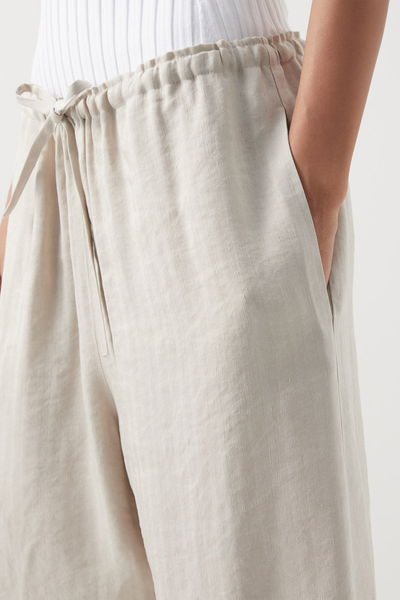 Drawstring-Waist Linen-Blend Chino Trousers from Raey