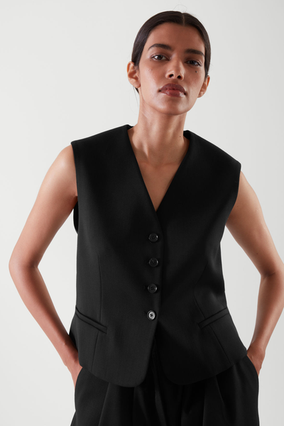 Cropped Single-Breasted Waistcoat, £69 | COS