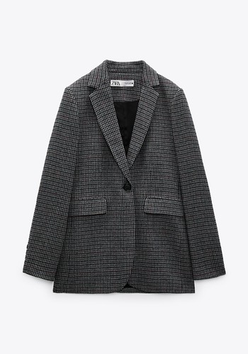 Wool Blend Blazer With Elbow Patches from Zara