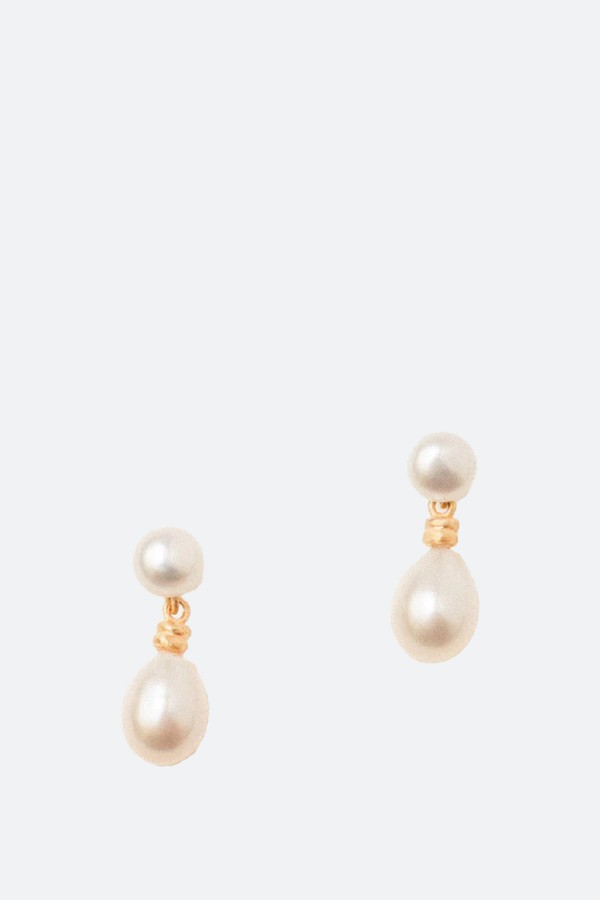 Bessie Earrings With Pearl from Carousel Jewels