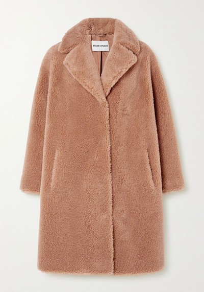 Camille Cocoon Faux Shearling Coat from Stand Studio