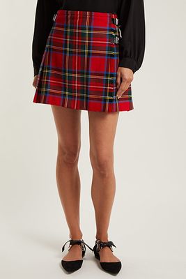 Tartan Wool Mini Skirt from Christopher Kane