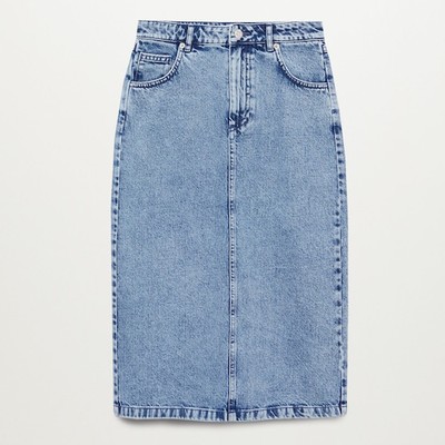 Midi Denim Skirt from Mango