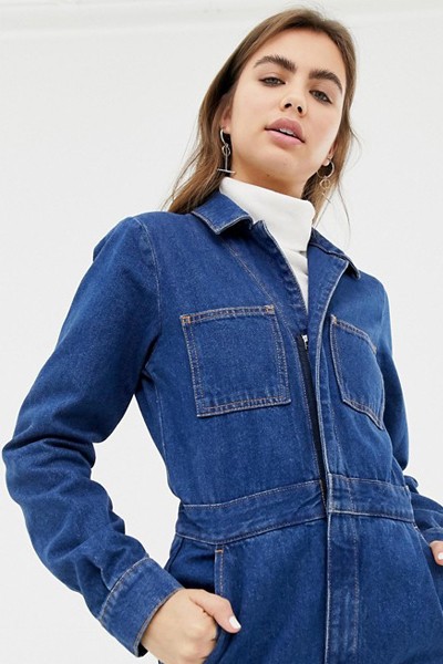 Flare Boilersuit With Patch Pockets from ASOS Design