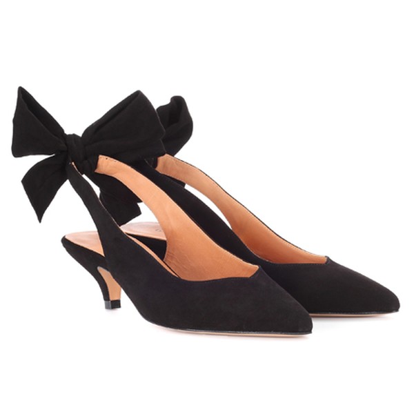 Sabine Suede Sling-Back Pumps from Ganni