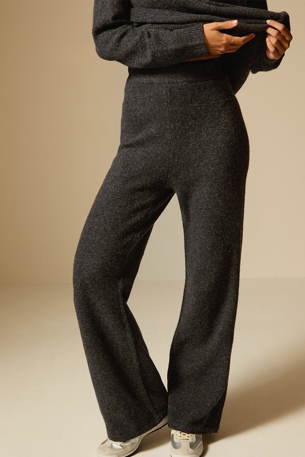 Knit Wide Leg Trousers from NEW LOOK
