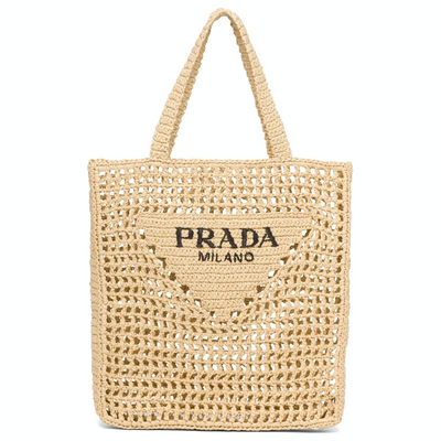 Raffia Tote Bag from Prada