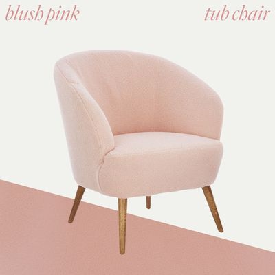 Blush Pink Back Tub Chair 