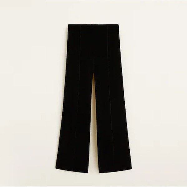 Flared Velvet Trousers from Mango