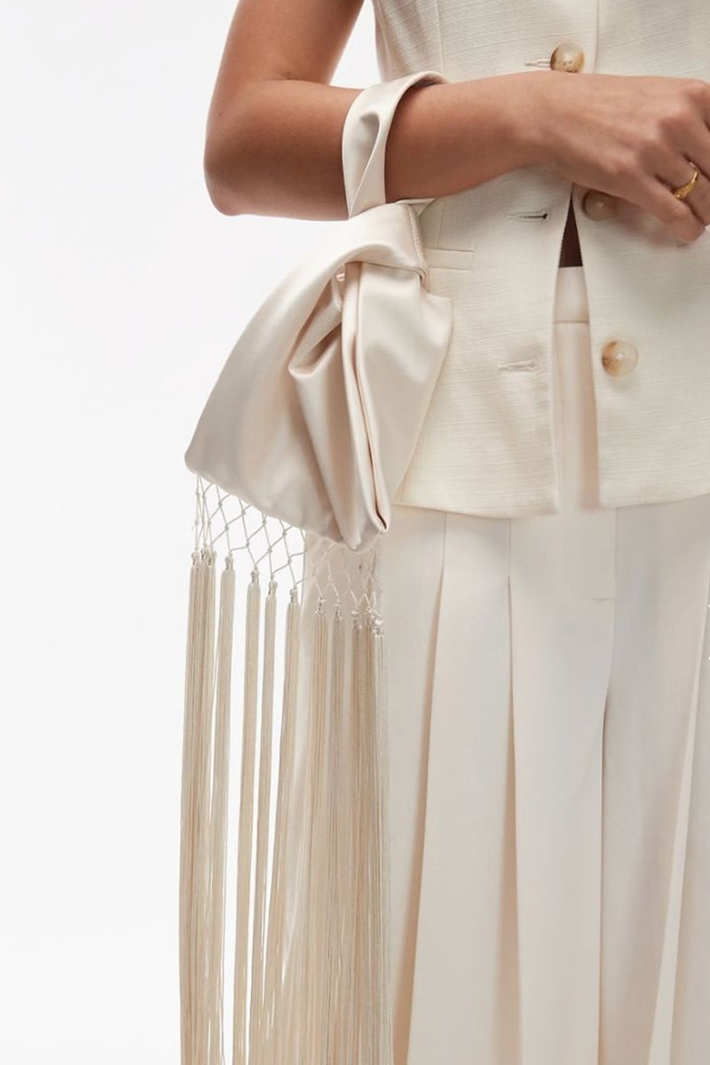 Capsule Small Satin Bag With Tassel Fringe from Mango