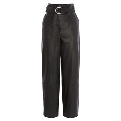 Tapered Leather Trousers