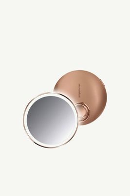 Sensor Mirror Compact, 3x Magnification, Rose Gold Stainless Steel from simplehuman