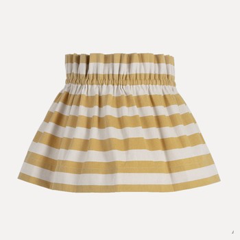 Tangier Mustard Stripe Scrunchie Lampshade from Alice Palmer & Co