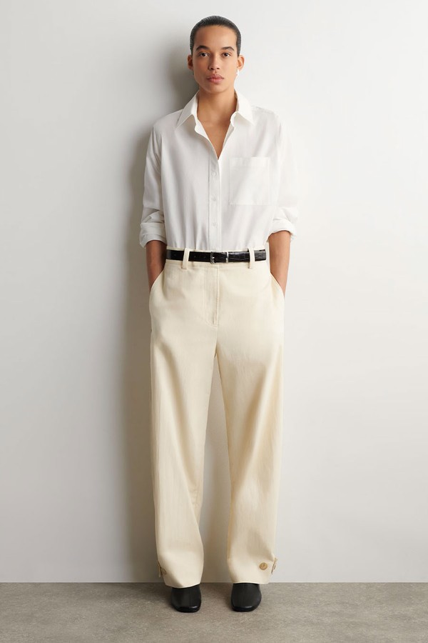Barrel-Leg Cotton Utility Trousers from COS