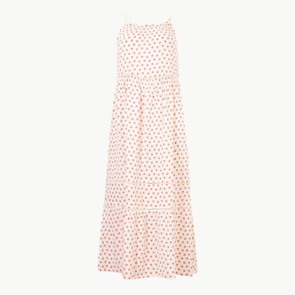 Pure Cotton Floral Print Midi Slip Dress