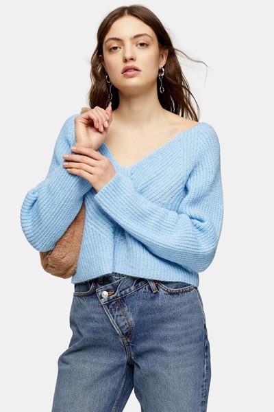 Blue Super Directional Crop Jumper