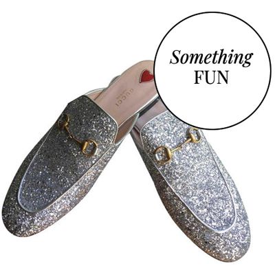 Princetown Glitter Flats from Gucci