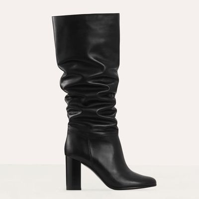 Heeled Leather Booties from Maje