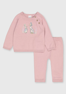 Peter Rabbit Pink Knitted Set