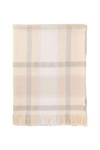 Textured Check Merino Throw from Johnstons Of Elgin