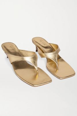 Jackie Metallic Leather Sandals from By Far