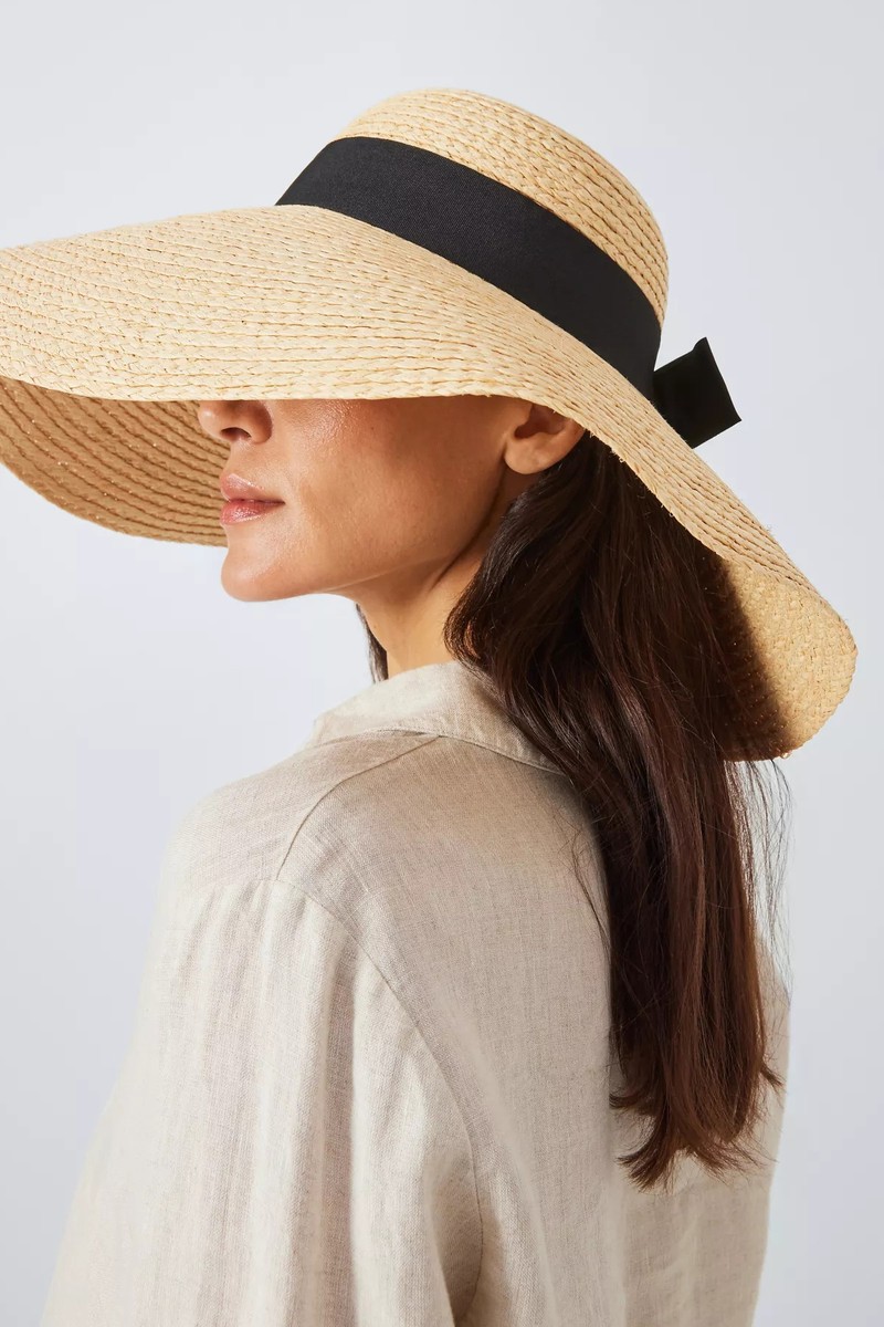 Bow Wide Brim Downturn Hat from John Lewis
