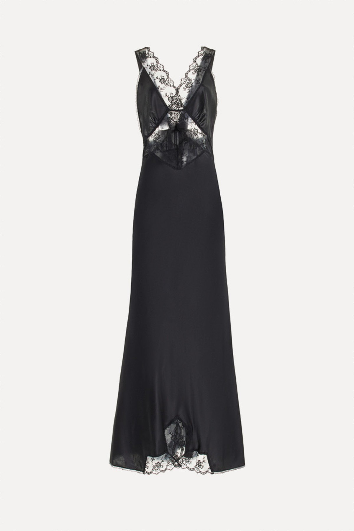 Willa Lace-Trimmed Cutout Silk Maxi Dress from SIR