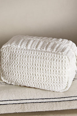 Waffle-Knit Fabric Toiletry Bag  from Zara
