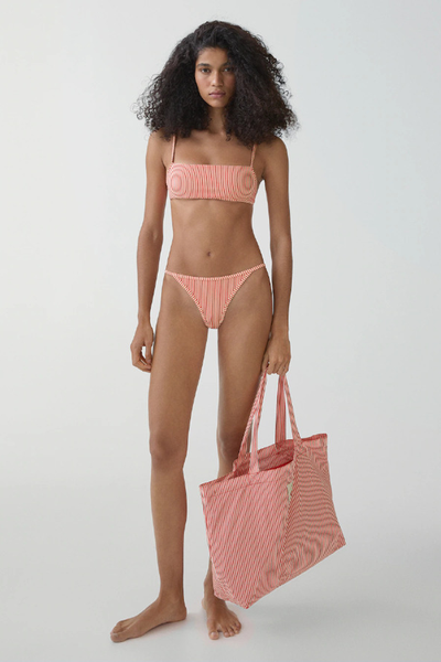 Striped Bikini Bottoms from Mango