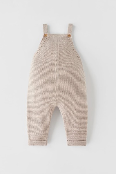 Garter Stitch Knit Dungarees