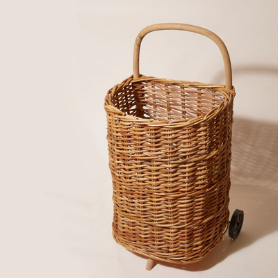 Wicker Trundling Trolley 