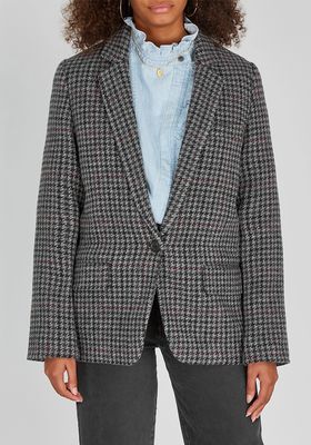 Charly Grey Houndstooth Wool Blazer from Isabel Marant Étoile