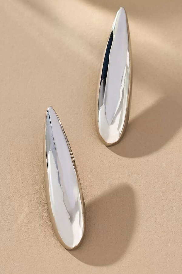 Sculptural Oval Huggie Earrings from Anthropologie
